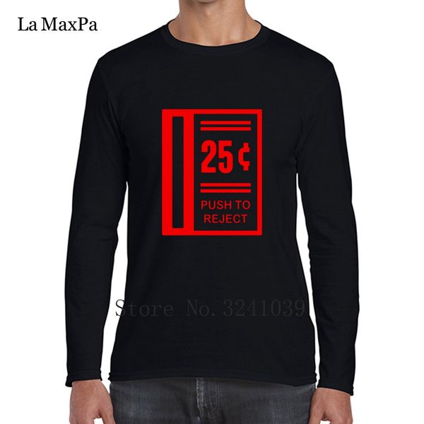 

fashion mens tee shirt insert coin to play arcade video game t-shirt for men spring autumn 100% cotton streetwear tshirt mens