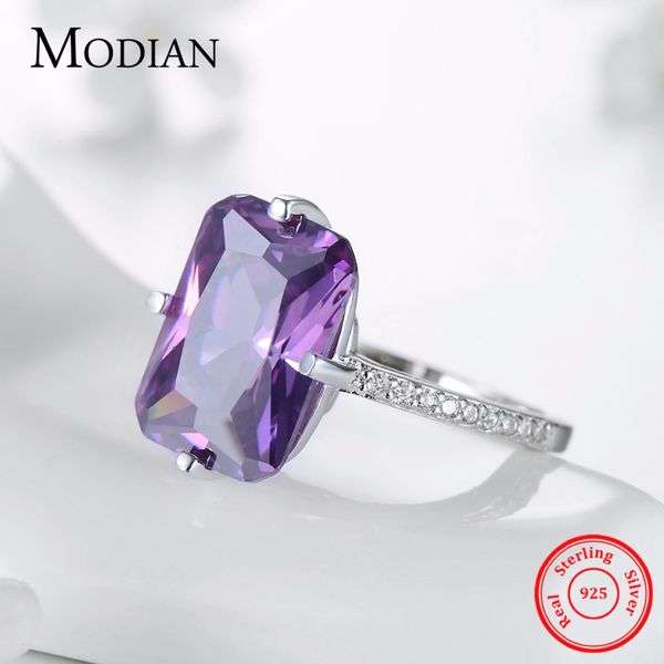 

modian instagram new classic fashion 925 sterling silver luxury rings for women anniversary engagement jewelry silver ring anel, Golden;silver