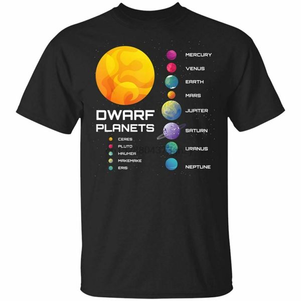

solar system dwarf planets outer space astronaut gift t-shirt size s-3xl printed tee shirt