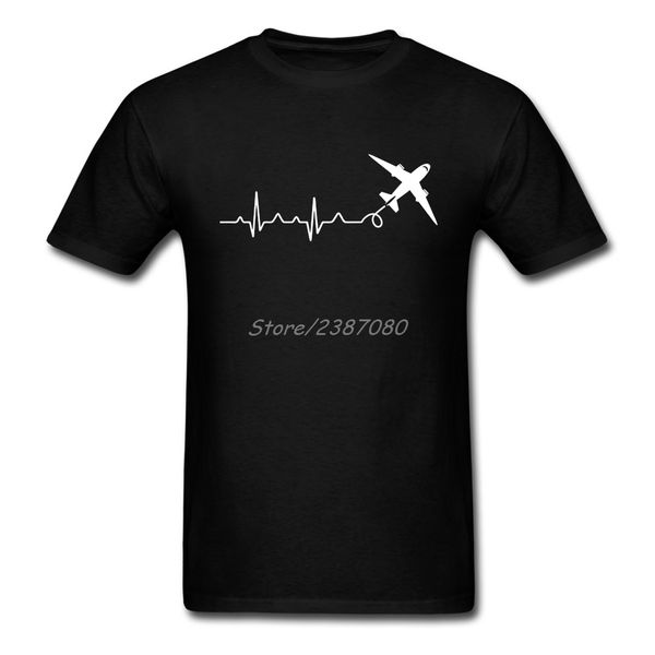 

new pilot heartbeat t shirt online clothes cotton crewneck xxxl short sleeve t shirts
