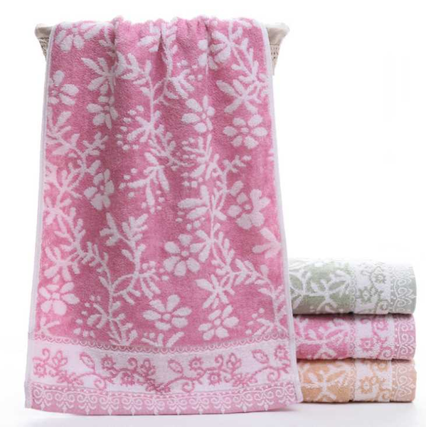 

3pcs/lot bamboo towel soft drying jacquard face cloth cotton bath hand towels bathroom 33x75cm