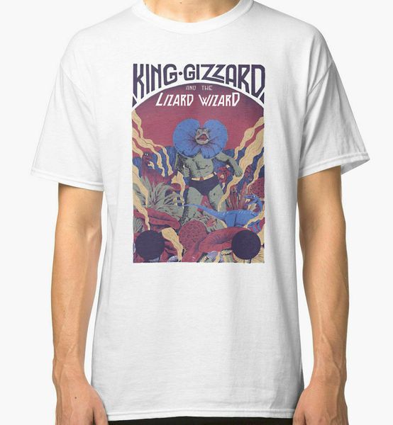 

new king gizzard and the lizard wizard men's white t-shirt t-shirt 2020 fashion men tee