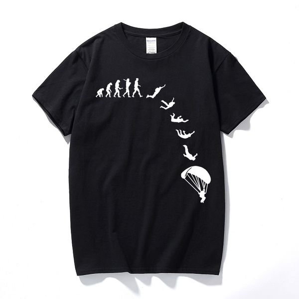 

новая мода мужские футболки go парашютный evolution марка одежды casual смешно печать стрит с коротким рукавом рубашки