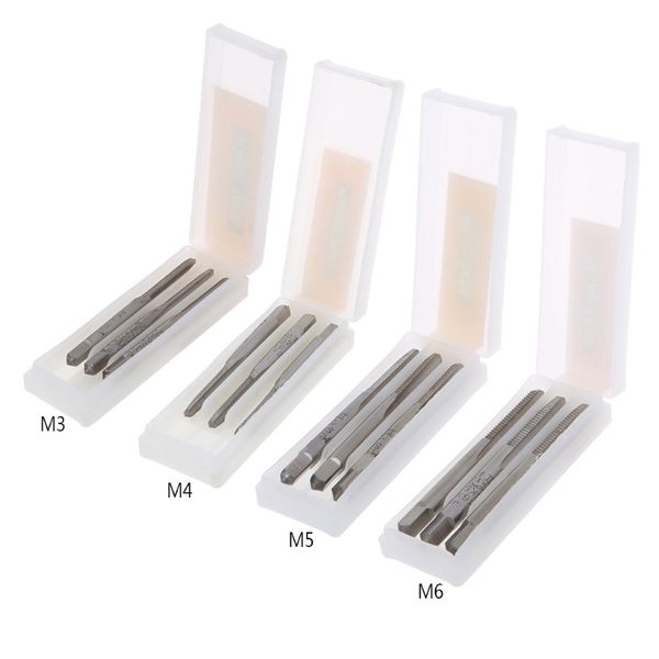 

3pcs/set m3/m4/m5/m6 hss machine hand screw thread metric plug tap