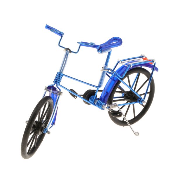 

1:10 vintage diecast bike model handicraft decorative bicycle toy royal blue