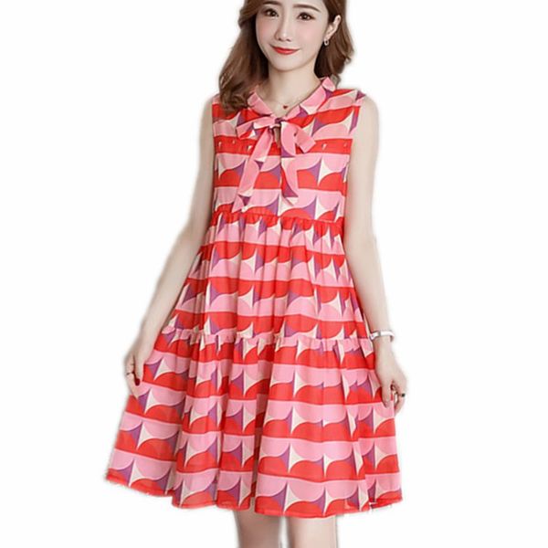 

summer maternity dresses for pregnant clothes for women fashion chiffon sleeveless breastfeeding losse plus size pregnancy dress, White