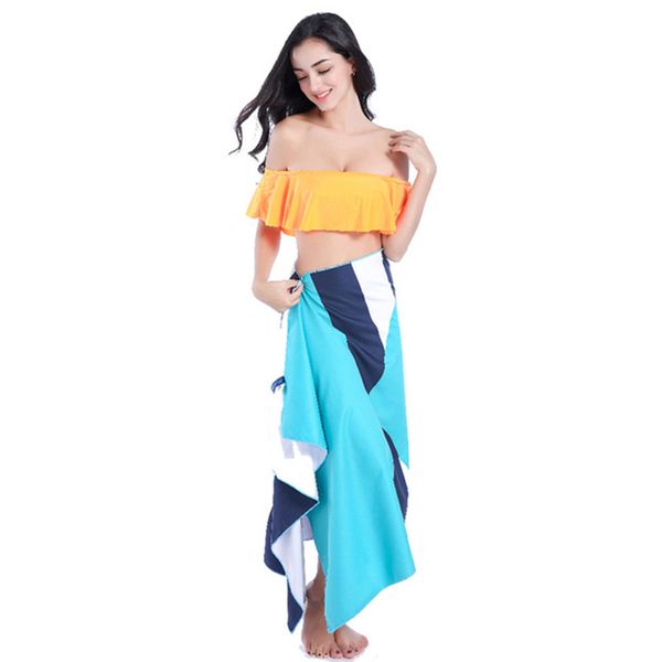 

flc anchor print super absorbent bath beach towels soft microfiber towels drying swimwear swimming towel 80x160cm 30