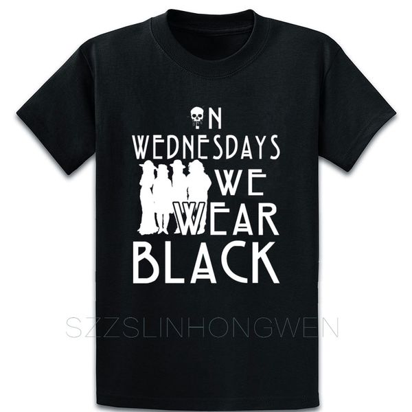 

horror on wednesdays we wear black horror tshirt t shirt cotton summer basic design euro size over size s-5xl pattern shirt