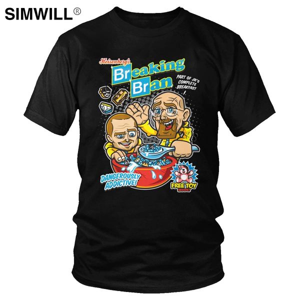 

funny breaking bad t shirt mens cotton dangerous breakfast tee shirts short sleeve round collar cook t-shirt walter white tshirt