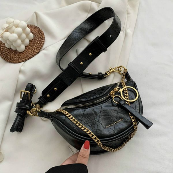 

новая 2020 черная плиссированной кожа кошельки crossbody сумка для женщин роскошной сумки плеча малой смазливой женщина сумки