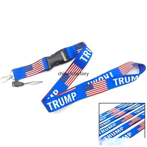 

trump funny keychain cartoon phone lanyard us flag women fashion strap neck lanyards for id card phone keys