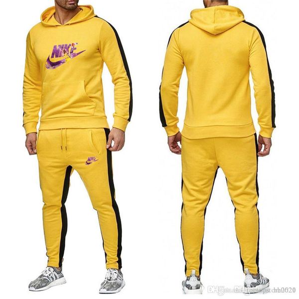 

2019 tracksuit для мужчин-шт набор новой моды куртки спортивных мужчин tracksuit hoodie осень весна бренд одежды толстовка + брюки, Gray