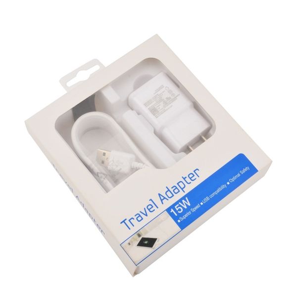 

fast charging us/eu wall adapter 1.5m micro usb data cable for sam s6 edge s7 note 4 5 with retail box
