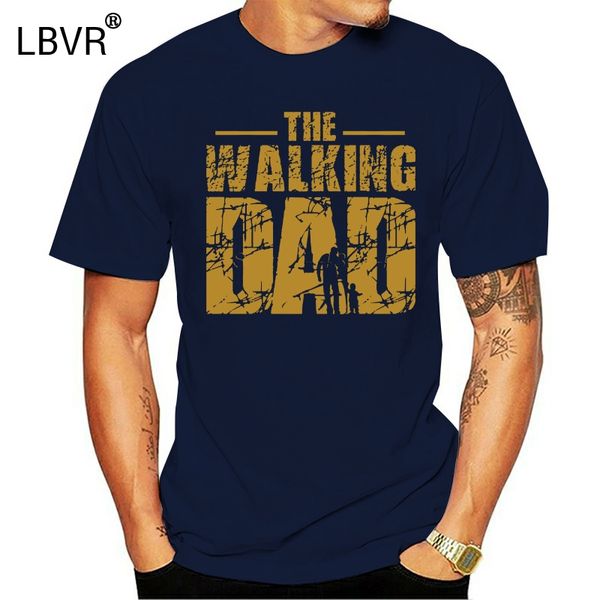 

father day gift idea the walking dad t-shirt for men short sleeve cotton plus size custom tee