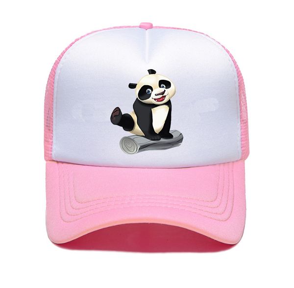 

panda letter print baseball cap fashion spring summer outdoor breathable mesh caps slim casual hats men and women wild hat, Blue;gray
