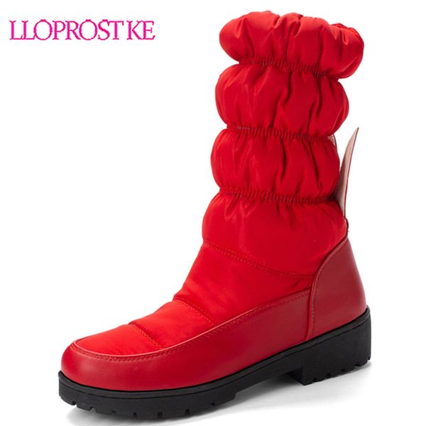 

lloprost ke women size 43 dropship warm fur russia winter boots women shoes casual waterproof non-slip shoes woman snow boots, Black