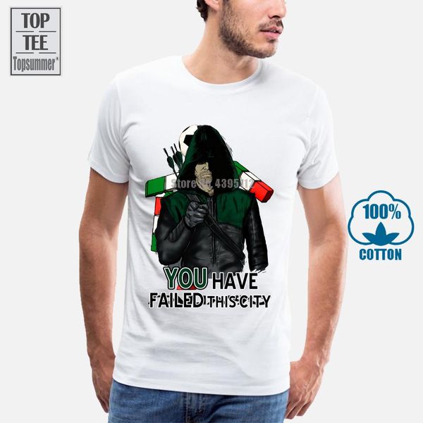 

green arrow superhero cool tshirt you have failed this city fashion leisure great t shirt printing europe tees for men