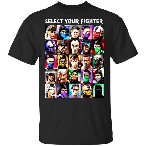 

mortal kombat select your fighter new t-shirt black men-women slogans customized tee shirt