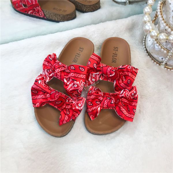 

shoes color tie-dye print bow summer women designers sandals platform slides luxurys sandales slippers beach bath fashion casual shoes d9706, Black;grey