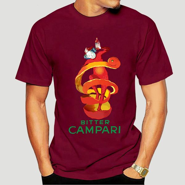 

bitter campari poster screw neck t-shirt for men black-0707d