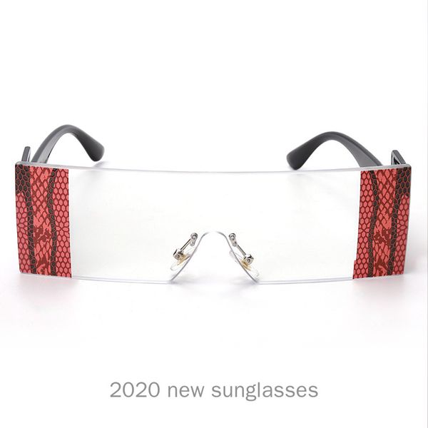 

clear one piece square sunglasses for women sun glasses big frame female retro shield men frameless sunglasses nx, White;black