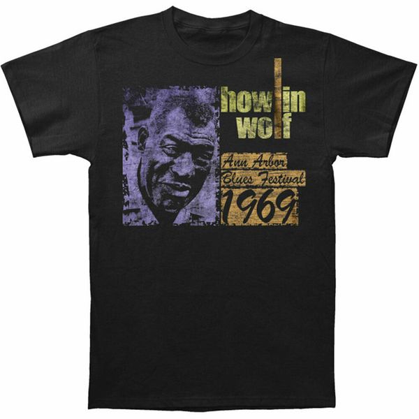 

howlin' wolf men's ann arbor vintage t-shirt black homme plus размер tee shirt