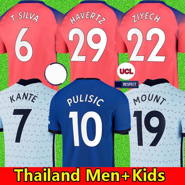 

20 21 soccer jersey ziyech lampard football shirt havertz camiseta de futbol mount werner 2020 2021 pulisic kante maillot de foot, Black;yellow
