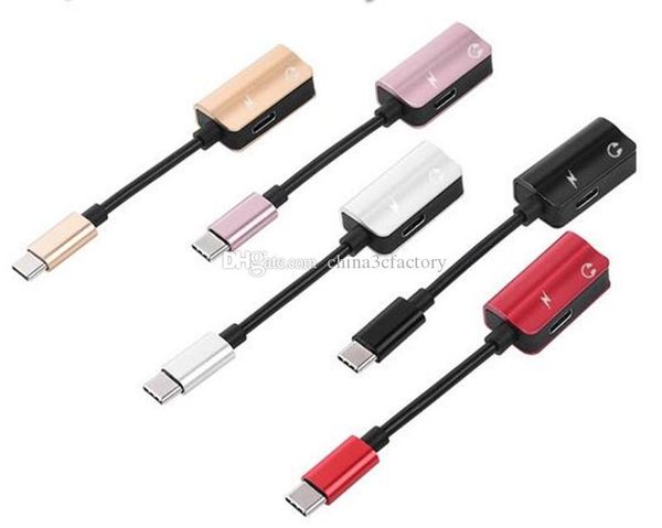 

type c earphone charger adapter usb 3.1 type-c male to 3.5mm aux audio female charging cable 2 in 1 converter for xiaomi 6 letv2
