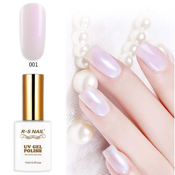 

nail gel rs uv polish pearl varnish shell gellak esmalte permanente vernis semi permanent nagels spulletjes 15ml, Red;pink