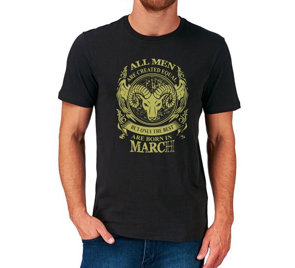 

2019 new casual cool tee shirt birthday t shirt march aries present gift star sign zodiac t-shirt