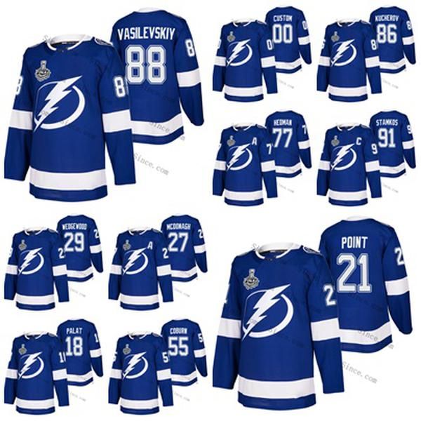 

custom 6xl 2020 stanley cup finals champions brayden point tampa bay lightning nikita kucherov victor hedman steven stamkos hockey jersey, Black;red