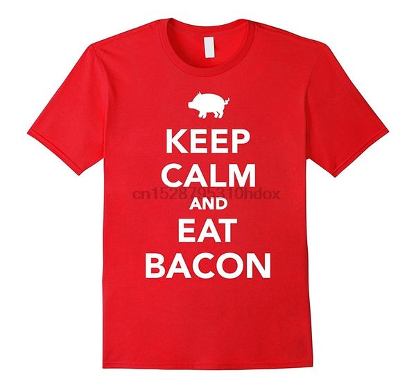 

shirt maker o-neck keep calm and eat bacon short sleeve compression t shirts for men