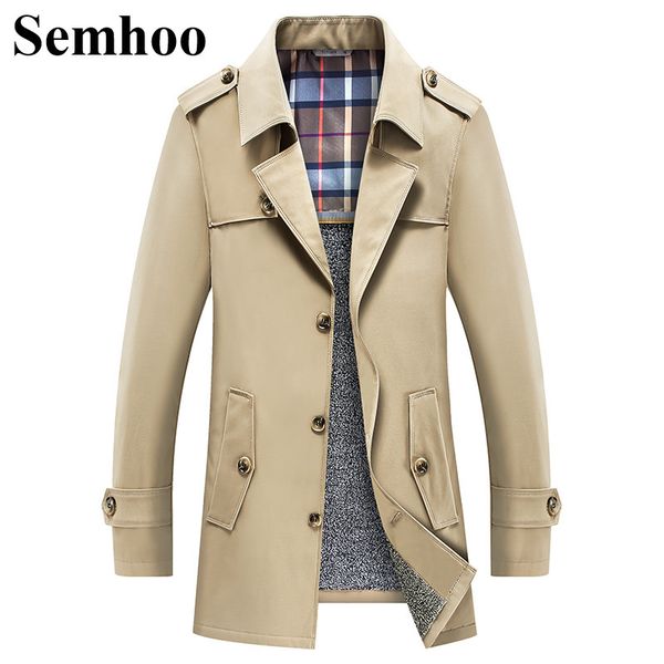 

2020 winter men's windbreaker jacket plus velvet thick windbreaker jacket business casual ---6xl, Tan;black