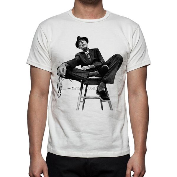 

casual short sleeve shirt tee palalula men's leonard cohen tribute t-shirt