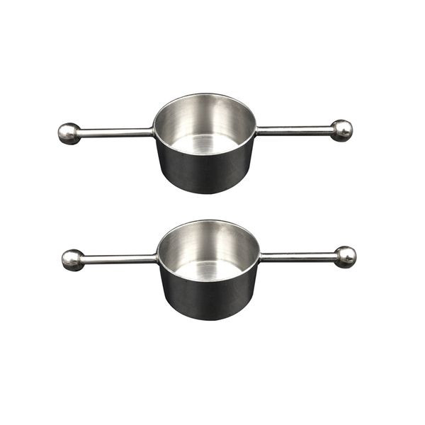 

2pcs stainless bar jigger whiskey bartender drink mixing measuring liquor