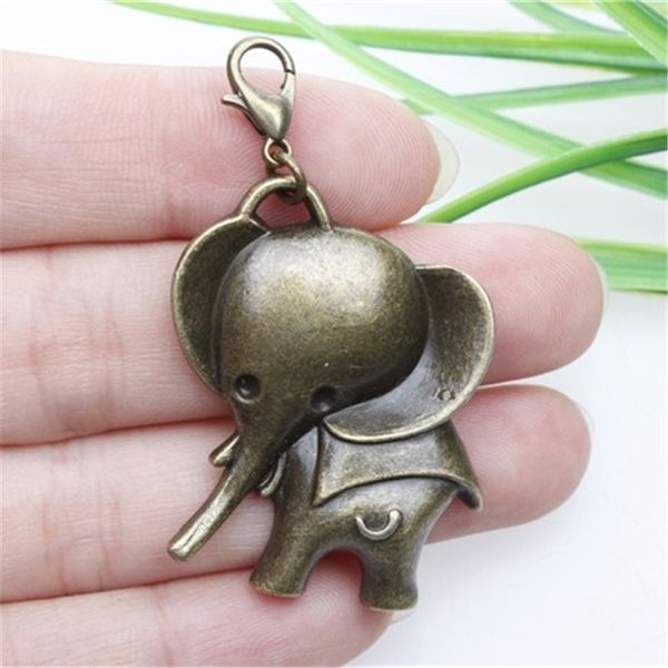 

1 pcs antique bronze color elephant charms pendant 30x41mm cartoon elephant charms, Bronze;silver