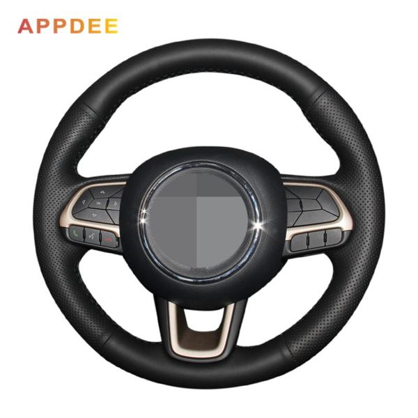 

handsewing black artificial leather steering wheel covers for 2020 2020-2020