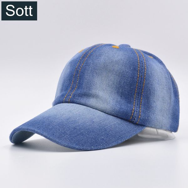 

ball caps [sott] child kids denim baseball for boys girls solid cowboy sun hat snapback bone gorras cappello hip hop cap, Blue;gray