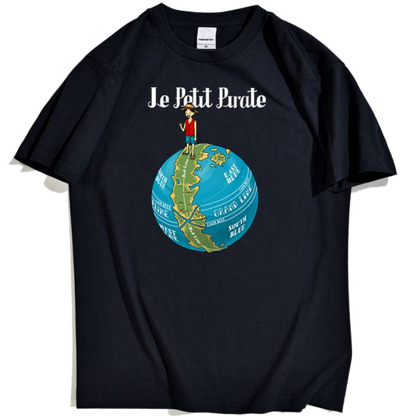 

luffy walk the earth t-shirt men one piece japan clothes t-shirts for men's fashion casual short sleeve men's t shirts