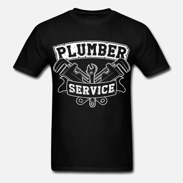 

plumber service plumbing repair ad handyman mens charcoal v-neck t-shirt