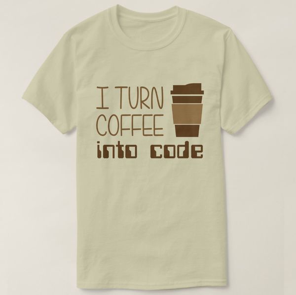 

2019 printed men t shirt cotton short sleeve i turn coffee into programming code t-shirt women tshirt