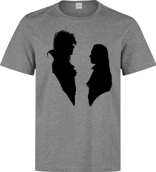 

2019 new summer men fashion labyrinth legendary david bowie movie men's t shirt grey tee shirt