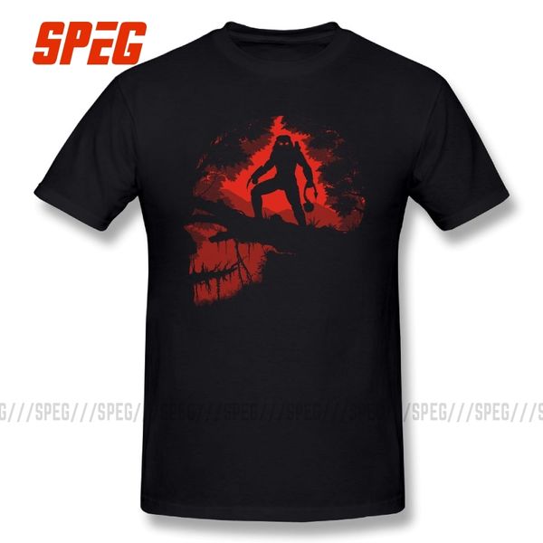 

the jungle hunter alien vs predator t shirt round collar t-shirts short sleeve printed pure cotton man tees