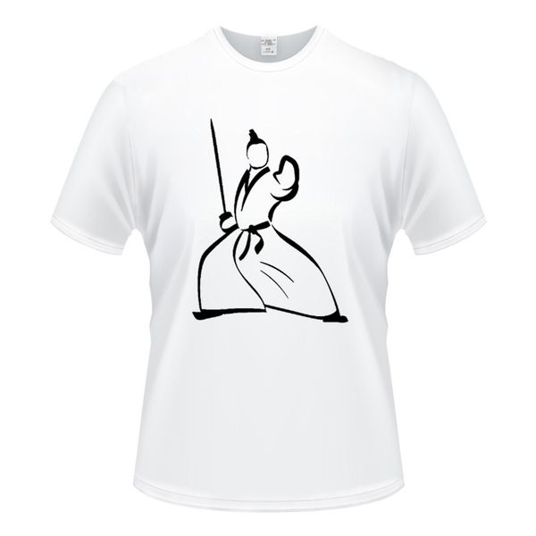

fun chinese kung fu warrior soldier samurai t-shirt men's short-sleeved cotton t-shirt funny hip-hop clothing