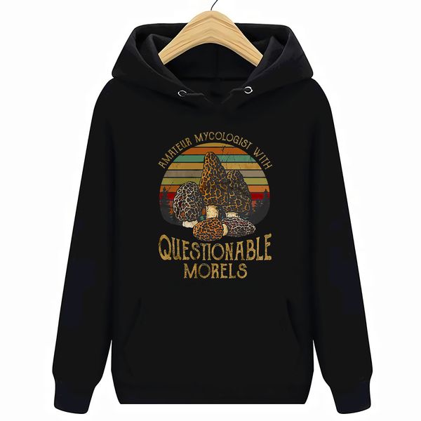 

любительский миколог с сомнительного morels mushroom vintage версией hoodies толстовкой s-3xl новым