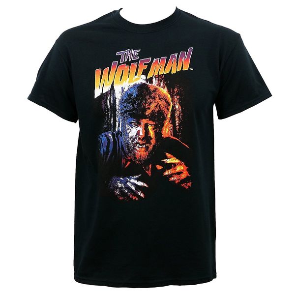 

universal monsters men's new wolfman t-shirt fashion cotton black size s-4xl