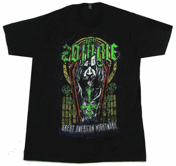 

rob zombie coffins bats great american nightmare black t shirt new official
