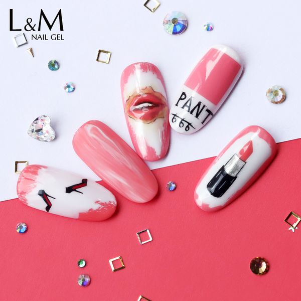 

1 pc/lot ibdgel brand 15ml uv led soak off lady gel nail polish living coral orange colorful art diy nail gel polish, Red;pink