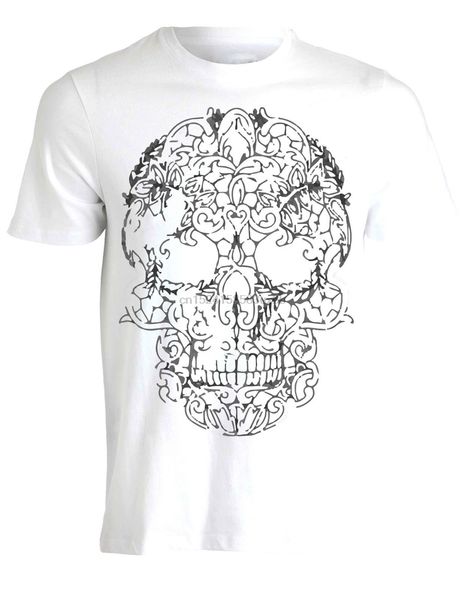 

lace skull biker illustration print mens tee shirt ah42 tee humor men crewneck tee shirts tshirt homme