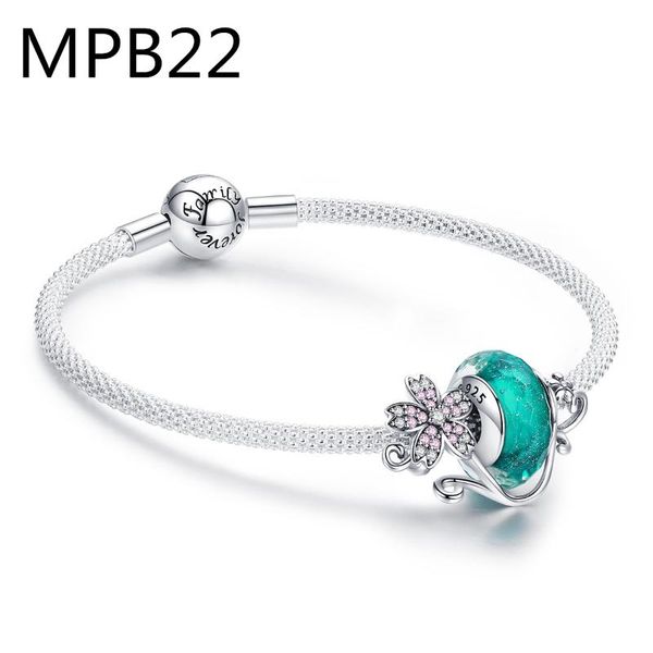 

mpb2 handmade diy brand charm bracelet fit snake chain glass beads bracelet women jewelry children gifts, Golden;silver